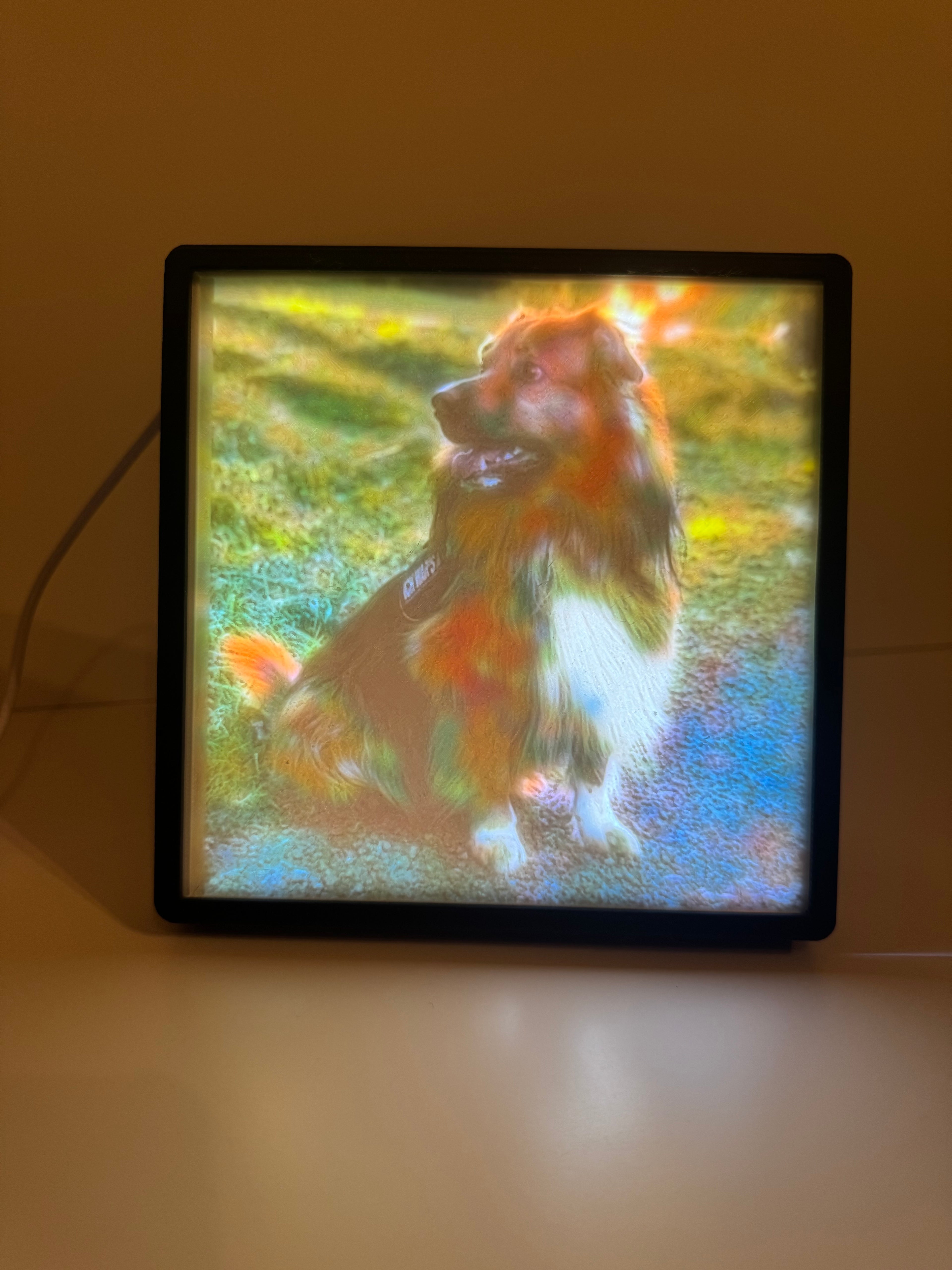 3D Lithophane Bild mit USB-Beleuchtung – Dein Foto in faszinierender Lichtkunst