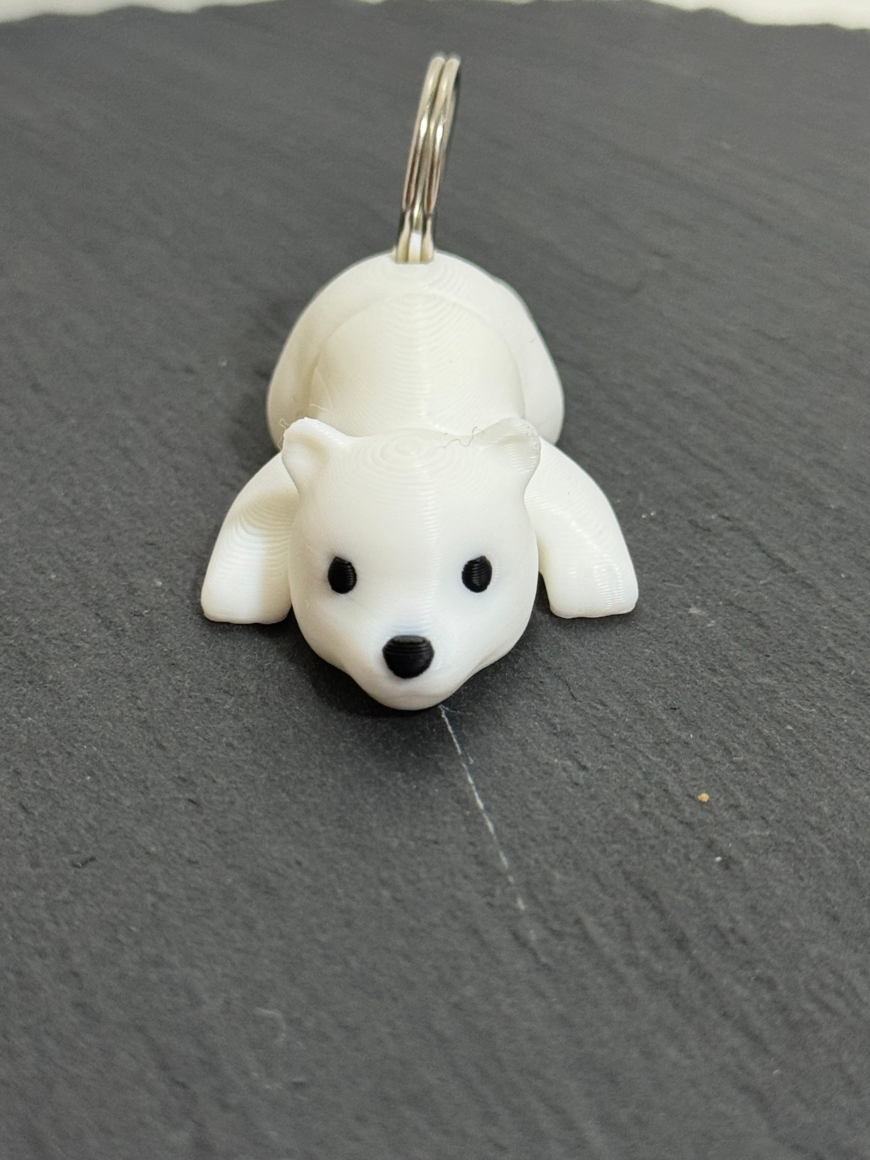 Kleiner Polarbär – 3D-gedruckter Schlüsselanhänger | Leicht, beweglich & cool